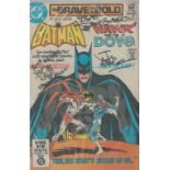 DC Comic Batman and the Hawk and the Dove multi signed by Bob Kane, Dick Giordano and Jim Aparo.