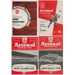 Arsenal FC Collection of 4 Vintage Matchday Programmes From 1958-1968. Includes Vs Burnley 1964,