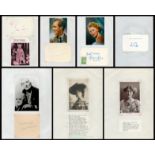 Vintage Autograph Collection of 7 Signed Items. Signatures include Sybil Thorndike signed album page