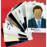 BBC Presenters Collection of 15 Signed photos includes Gavin Esler, Riz Lateef, Phil Avery, Ben