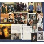 Tv and Film Collection of 16 Signed Photos, Notes, Signature Cards. Includes Signature of David