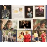 Tv and Film Collection of 9 Signed Colour Photos and 1 Signature Cutting. Includes the Signatures of