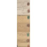 Victorian and later collection of Wrappers. Five Half Penny QV brown, one mint, 2 printed from