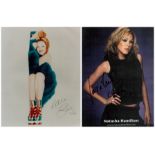 Geri Halliwell and Natasha Hamilton, members of girl pop groups. Two signed photos, the first is