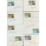 Football. German Football Collection of 9 Signed Autograph Cards. Includes Helmut Haller, Karl Heinz