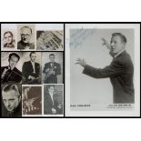 Music, a collection of 10 signed vintage photos of musicians, conductors etc., some dedicated.