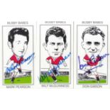 Football Autographed Man United 1994 Busby Babes Trade Cards: A Nice Lot Of Busby Babes Cigarette