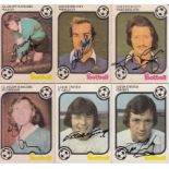 Football Autographed Monty Gum 1975/76 Trade Cards: A Nice Lot Of Monty Gum Trading Cards Issued For