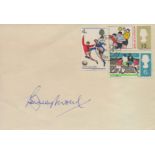 Bobby Moore, a signed front of envelope only, postmarked first day of issue, 1 June 1966. Footballer