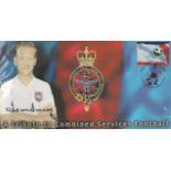 Tom Finney signed A Tribute to the Combined Services Football FDC PM World Cup Qualification Tom
