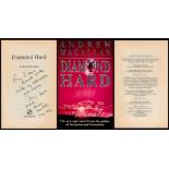 Andrew MacAllen Diamond Hard. Published by Headline, paperback 1991. Inscribed on the title page