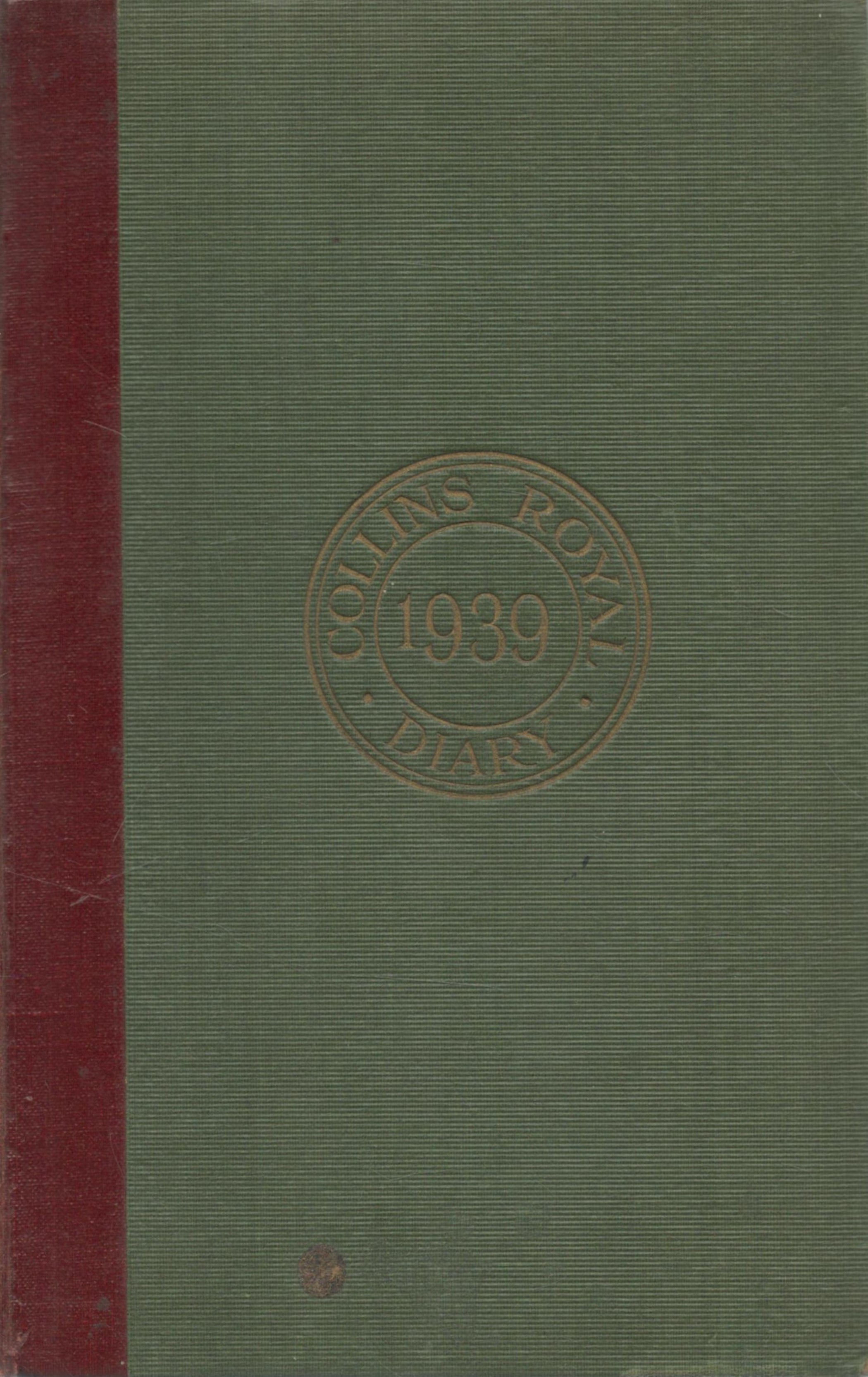 Collins Royal Diary for 1939. One day to each page with monthly cash summary. Published by