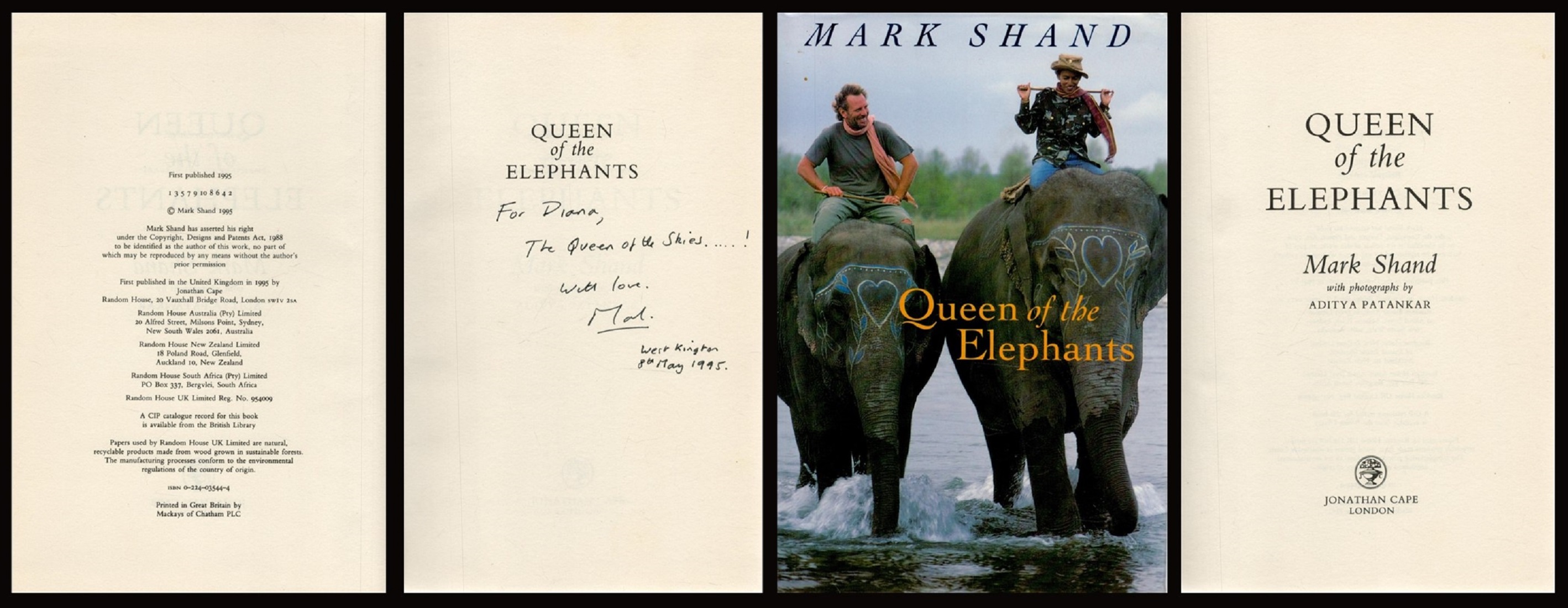 Mark Shand Queen of the Elephants. With photographs by Aditya Patankar. Published by Jonathan
