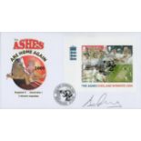 Cricket Ashley Giles signed The Ashes are Home Again FDC Limited Edition 58/65 Double PM England