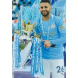 Football Riyad Mahrez signed Manchester City 12x8 colour photo. Riyad Karim Mahrez (Riyad Kar?m Ma?