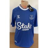 Football James Tarkowski signed Everton replica home shirt size small. James Alan Tarkowski (born 19