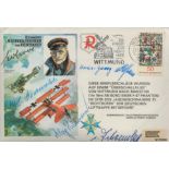 Richthofens Flying Circus multiple WW1 aces signed historic aviators cover. Red Baron special