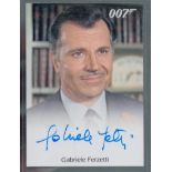 James Bond. Gabriele Frezetti (Marc Ange Draco in On Her Majesty's Secret Service) Signed 007