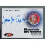 James Bond. Jennifer Castle (Shady Tree Acorn in Diamonds are Forever) Signed 007 Trading Card in