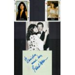 James Bond. Maud Adams (Andrea Anders) Signed Signature Card. Dedicated. Included is Two Maud