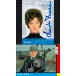 The Avengers, two signed trading cards, size, both are 3. 5x2. 5. The actors are: Patrick Macnee,