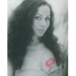 Bond Girl Vanya signed and kissed 10x8 black and white photo. Good Condition. All autographs are