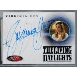 James Bond. Virginia Hey (Rubavitch in The Living Daylights) Signed 007 Trading Card. Good