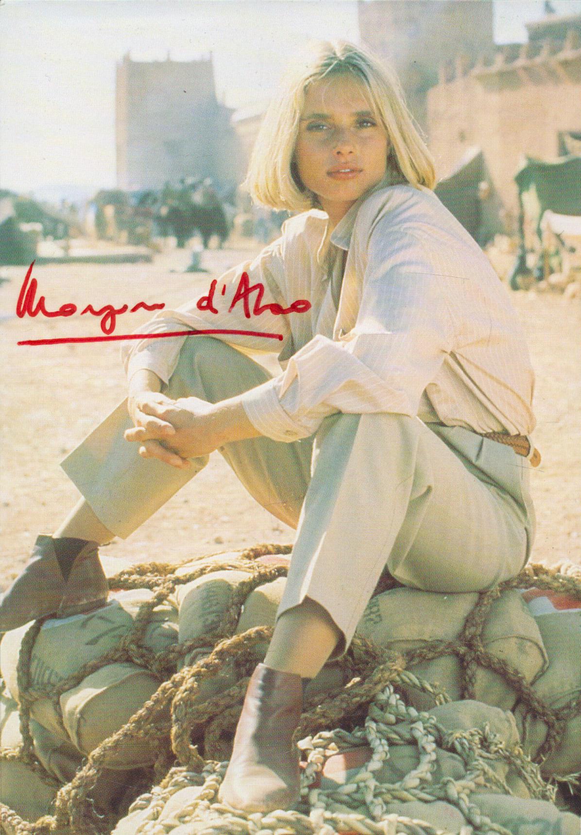 Maryam D'Abo James Bond actor signed 6 x 4 inch colour 007 postcard. British actress, best known