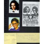 James Bond. Pamela Salem and Caroline Bliss Signed Separate Signature Cards. With Images of Each