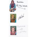 Football autographed Aston Villa Picture Postcards: A Nice Lot Of 3 Signed Home-Made Picture