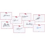 Football autographed Arsenal Crested Photo-Cards: A Nice Lot Of 8 Signed Home-Made Arsenal Crested 6