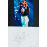 Leann Rimes Singer Signed Page With Photo. Good condition. All autographs are genuine hand signed