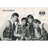 Music. Die Kettels Multi Signed 6 x 4 inch Black and White Promo Card. Signed by all 5 Members. Fair