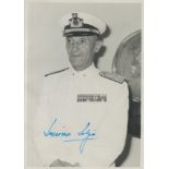 Rare Military. Admiral Luciano Sotgiu Signed 7 x 5 inch Original Press Photo. Signed in Blue ink.