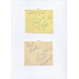 Music. Wayne Fontana and The Mindbenders All Signed Separate Autograph album Pages, Mounted both