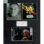 Tv and Film. Don Henderson Signed Signature Piece Mounted with Three Glossy Star Wars Photos.