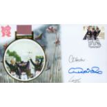 Team Gb Equestrian 2012 Olympic Gold Medallist Signed First Day Cover By Carl Hester, Laura