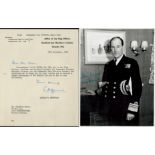 Military. Vice Admiral John Haynes Signed 8 x 6 inch Black and White Photo, With Commander W.A.