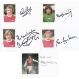 Football autographed Arsenal Picture Postcards: A Nice Lot Of 5 Signed Home-Made Picture Postcards