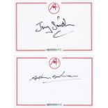 Football autographed Aberdeen Crested Photo-Cards: A Nice Lot Of 2 Signed Home-Made Aberdeen Crested