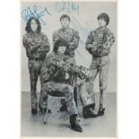 Music. The Hungry Eyes Multi Signed 6 x 4 inch Black and White Promo Card. Signed by all Four