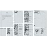 Tv and Film. Alien Resurrection Collection of 9 A4 Pages of Original Set Production Storyboards.