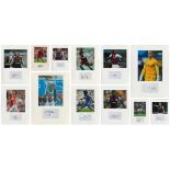 Football. Top Flight Collection of Twelve 16 x 12 inch Mounts All Signed. Includes Alexsander