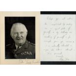 Military. Brigadier Peter Young, DSO, MC & Two Bars Signed Twice, on Photo Bordering and a ALS Dated