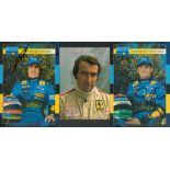Formula One Racing Drivers, three signed photos. Clay Regazzoni (1939-2006), five-times Grand Prix