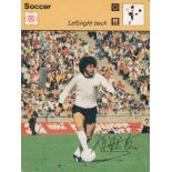 Football autographed Paul Breitner 1970s Sportscaster Card: A Superbly Issued Large Card By