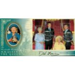 Dick Francis CBE signed 100 glorious years The Queen mother FDC. 4,8,00 Castle of May postmark. Good