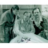 James Bolam & Christopher Strauli Actors Signed Only When I Laugh 8x10 Photo. Good condition. All