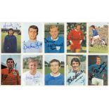 Football autographed Fks 1960s, 1970s Stickers: A Nice Lot Of 10 Signed Stickers Issued By Fks