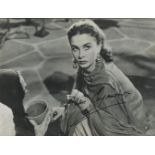 Jean Simmons, a signed 9x7 vintage film photo. A British actress and singer who appeared in over